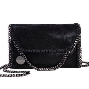 Mersi Vegan Leather Black Iridescent Handbag- Like New